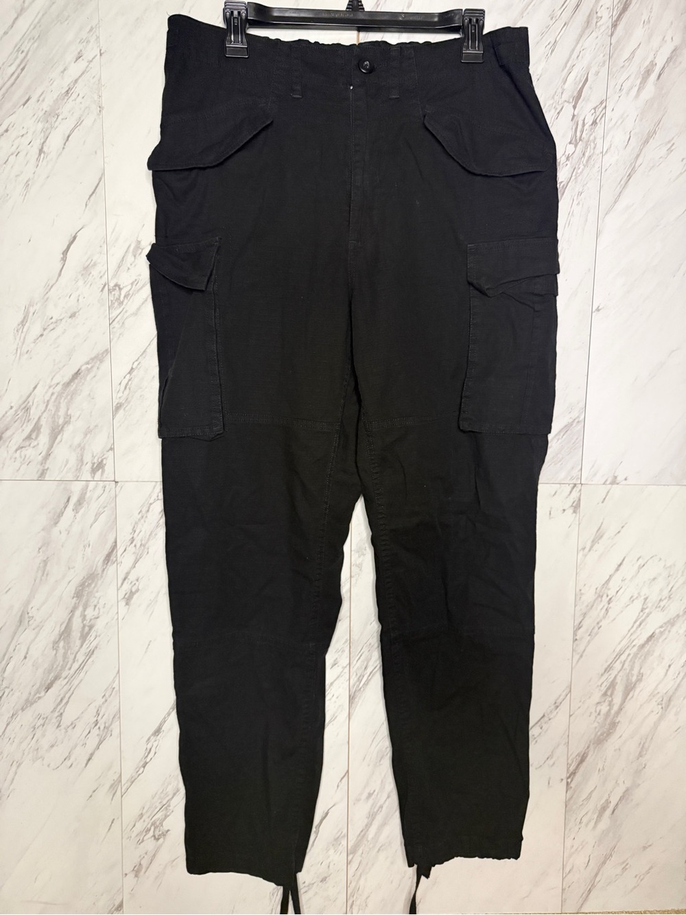 LCKR Mens Black Utility Cargo Pants Streetwear Trousers Size Large